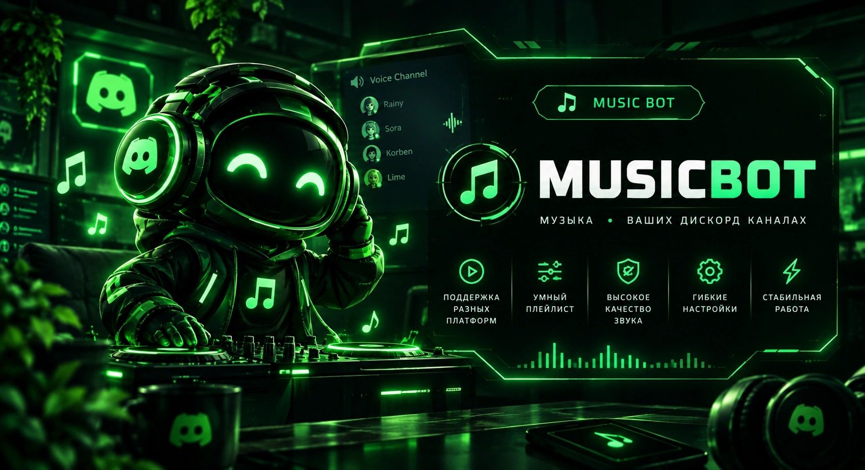 Obmorok Music - логотип Discord-бота